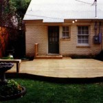 7. Pressure Treated Pine Deck with Simple Bench