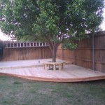 6. Treated Pine Deck with Bench Around Tree