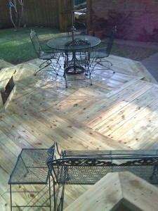 Pressure Treated Pine Patio Deck octagonal top Pressure Treated Pine Patio Deck octagonal top