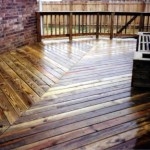 Wooden Deck with Directional Pattern