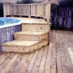 above ground pool deck