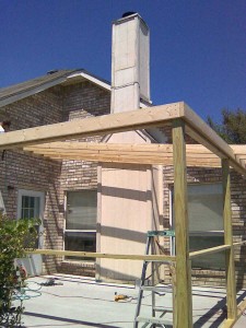 Screened patio cover start